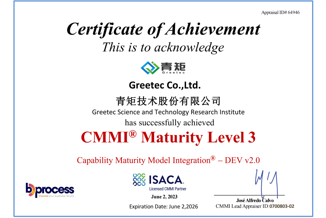 CMMI3级资质认证